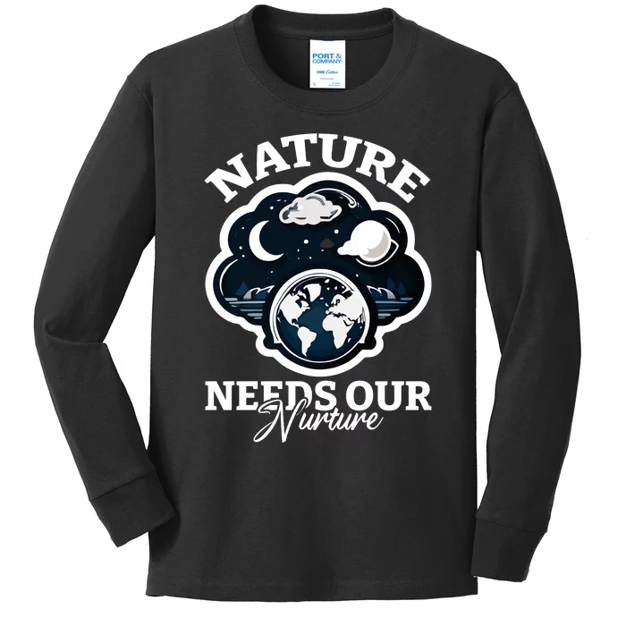 Climate Change Awareness Print Kids Long Sleeve Shirt