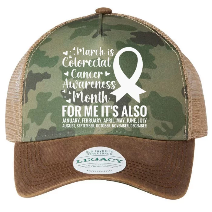 Colorectal Cancer Awareness Month Colon Cancer Survivor Legacy Tie Dye Trucker Hat