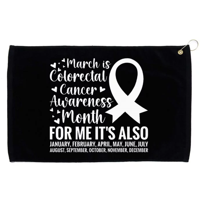 Colorectal Cancer Awareness Month Colon Cancer Survivor Grommeted Golf Towel