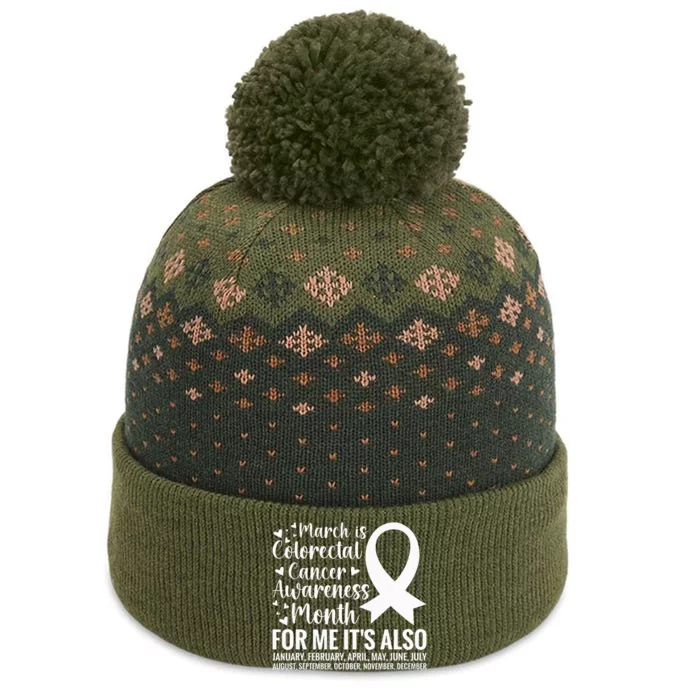 Colorectal Cancer Awareness Month Colon Cancer Survivor The Baniff Cuffed Pom Beanie