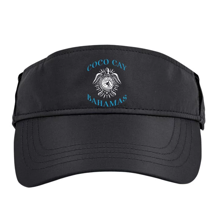 Coco Cay Bahamas Sea Turtle Surfing Vacation Souvenir Adult Drive Performance Visor