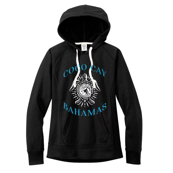 Coco Cay Bahamas Sea Turtle Surfing Vacation Souvenir Women's Fleece Hoodie