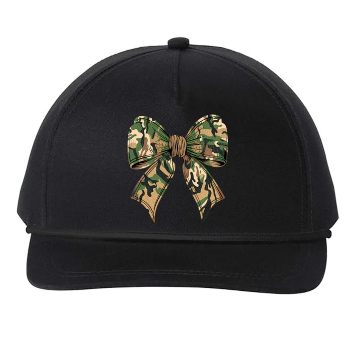 Camo Coquette Bow Hunting Camouflage Old Hunter Snapback Five-Panel Rope Hat