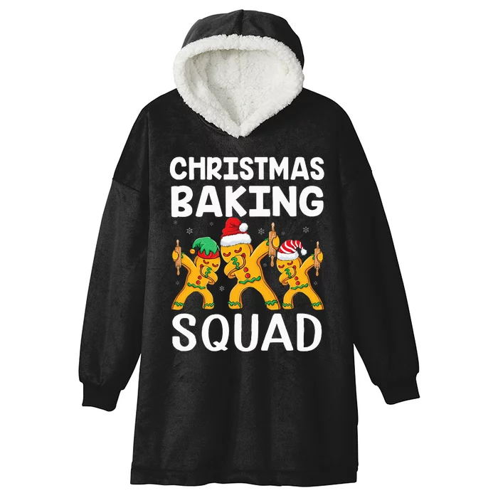 Christmas Cookie Baking Team Squad Dabbing Gingerbread Man Hooded Wearable Blanket