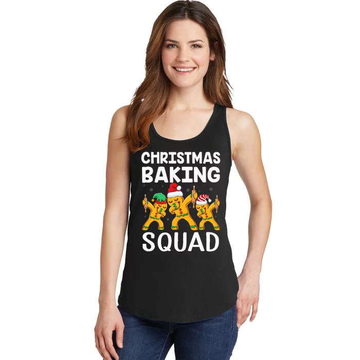 Christmas Cookie Baking Team Squad Dabbing Gingerbread Man Ladies Essential Tank