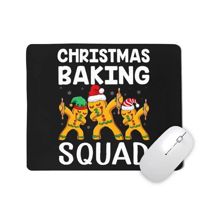 Christmas Cookie Baking Team Squad Dabbing Gingerbread Man Mousepad