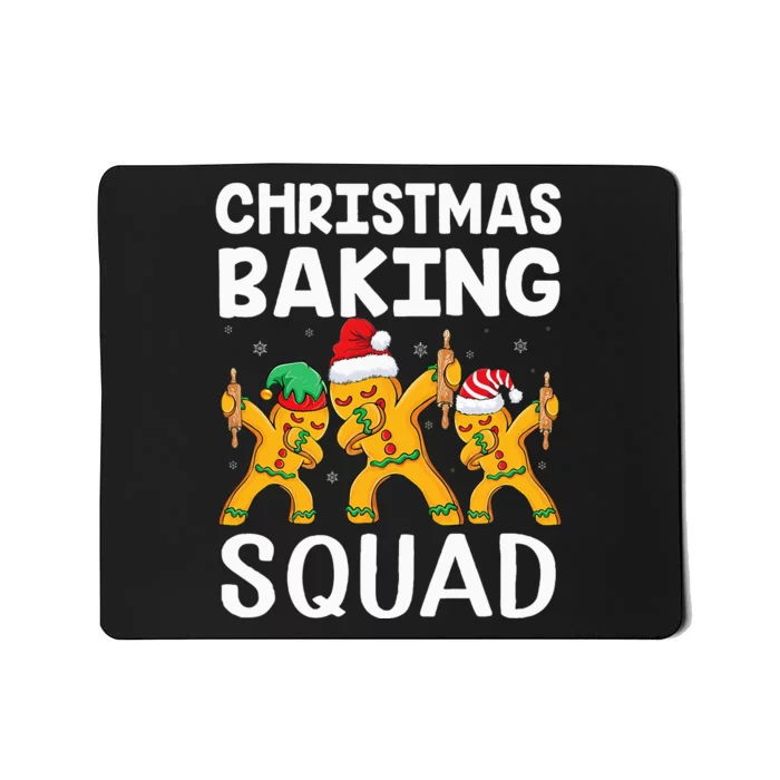 Christmas Cookie Baking Team Squad Dabbing Gingerbread Man Mousepad