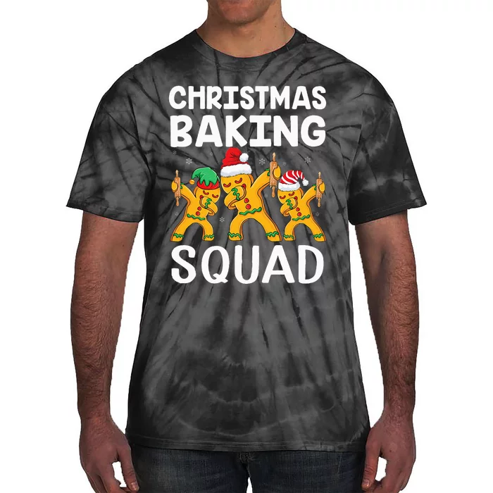 Christmas Cookie Baking Team Squad Dabbing Gingerbread Man Tie-Dye T-Shirt