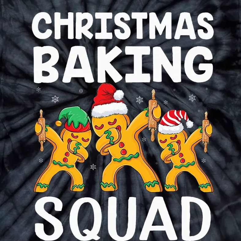 Christmas Cookie Baking Team Squad Dabbing Gingerbread Man Tie-Dye T-Shirt