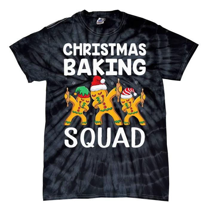 Christmas Cookie Baking Team Squad Dabbing Gingerbread Man Tie-Dye T-Shirt