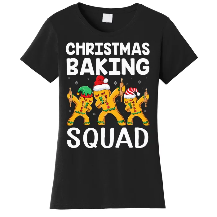 Christmas Cookie Baking Team Squad Dabbing Gingerbread Man Women's T-Shirt