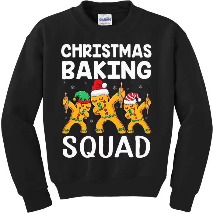 Christmas Cookie Baking Team Squad Dabbing Gingerbread Man Kids Sweatshirt