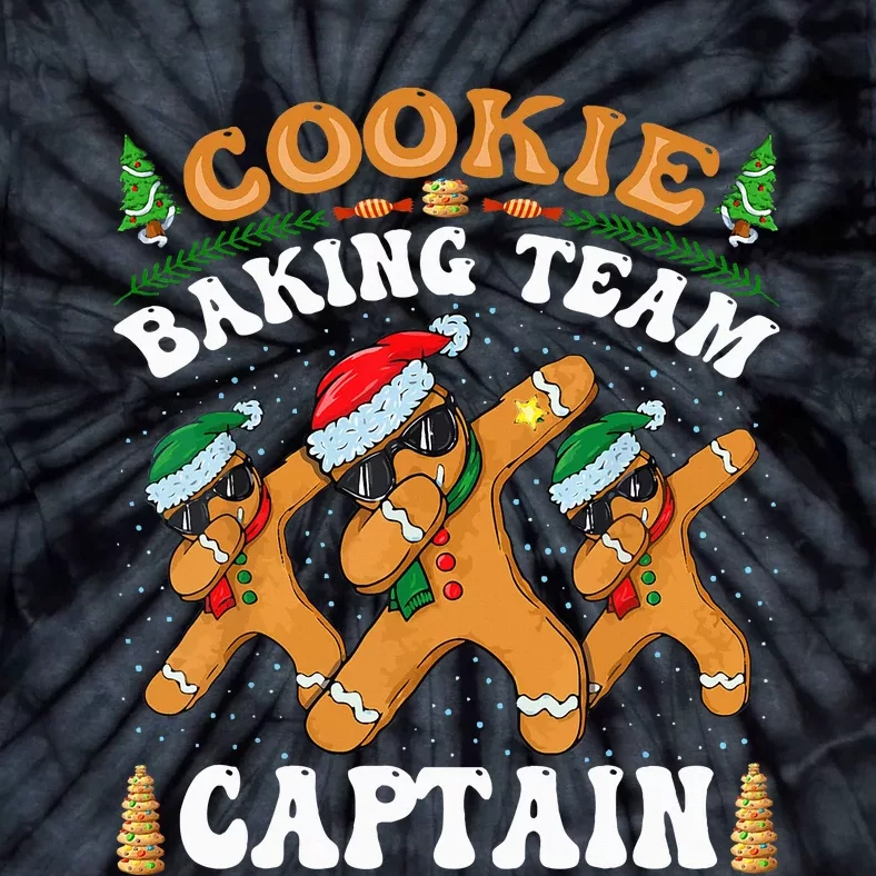 Christmas Cookie Baking Team Captain Gingerbread Apron Tie-Dye T-Shirt