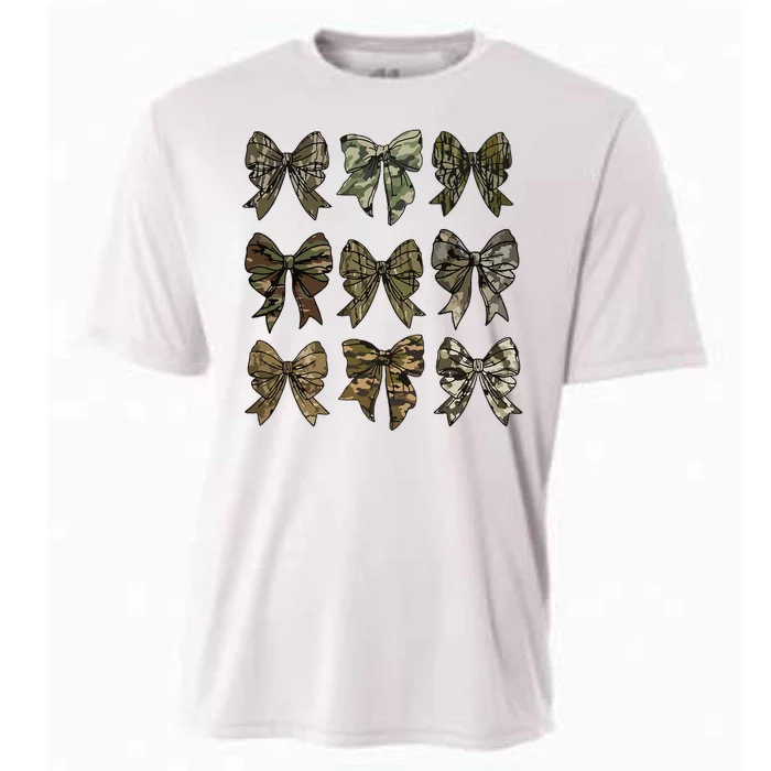 Camo Coquette Bow Duck Hunt Duck Hunting Cooling Performance Crew T-Shirt