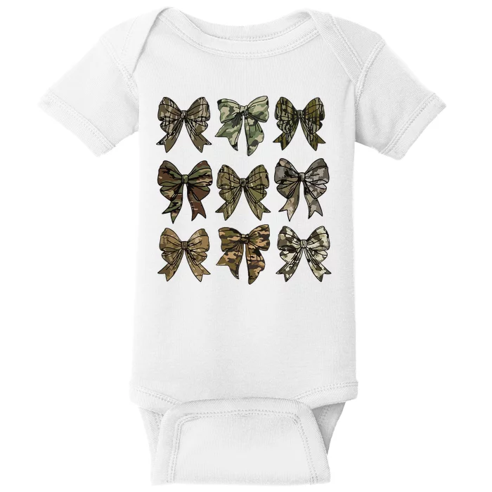 Camo Coquette Bow Duck Hunt Duck Hunting Baby Bodysuit