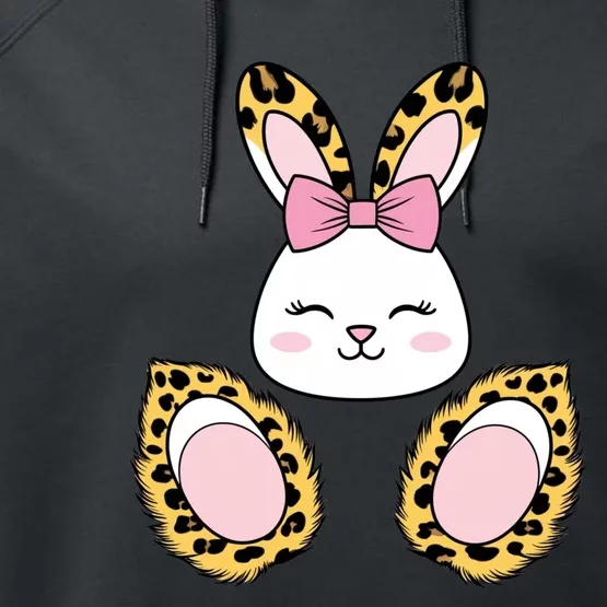 Cute Cheetah Bunny Adorable Easter Performance Fleece Hoodie