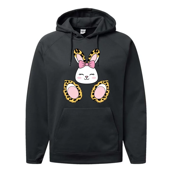 Cute Cheetah Bunny Adorable Easter Performance Fleece Hoodie