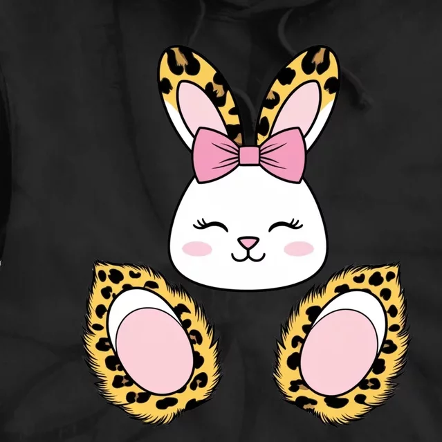 Cute Cheetah Bunny Adorable Easter Tie Dye Hoodie