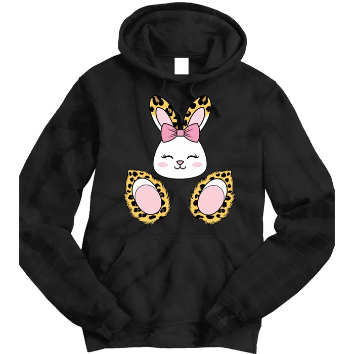 Cute Cheetah Bunny Adorable Easter Tie Dye Hoodie