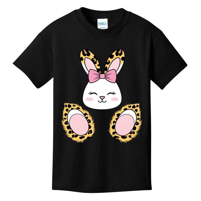 Cute Cheetah Bunny Adorable Easter Kids T-Shirt