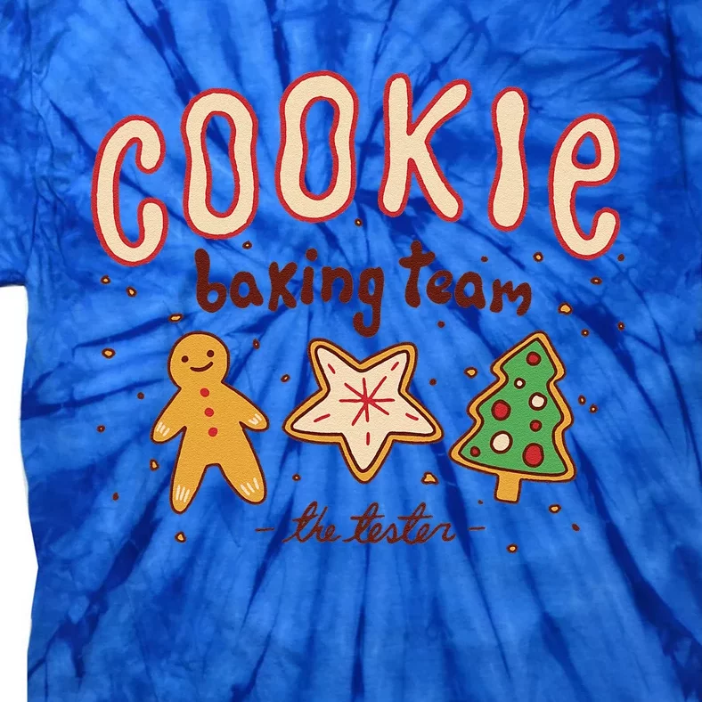 Christmas Cookie Baking Team Funny Pajamas Family Xmas Tie-Dye T-Shirt