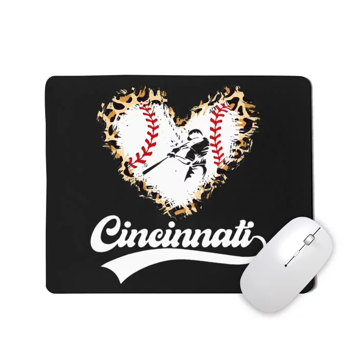 Cincinnati City Baseball Lovers Baseball Fans Mousepad