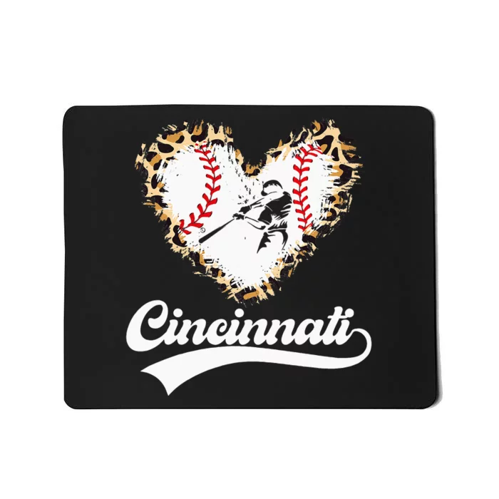 Cincinnati City Baseball Lovers Baseball Fans Mousepad