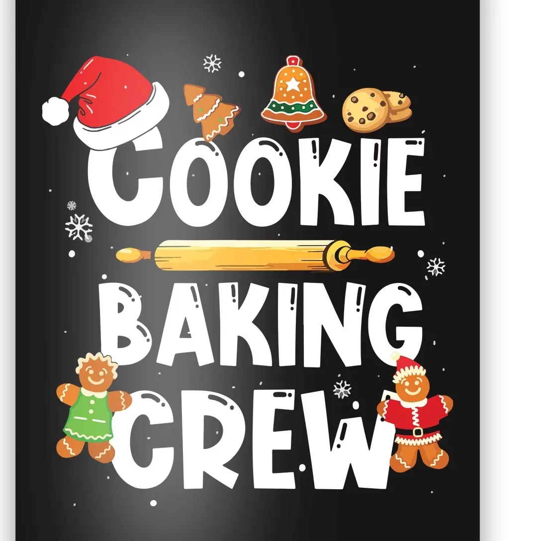 Christmas Cookie Baking Crew Pajama Gingerbread Christmas Santa Hat Xmas Poster