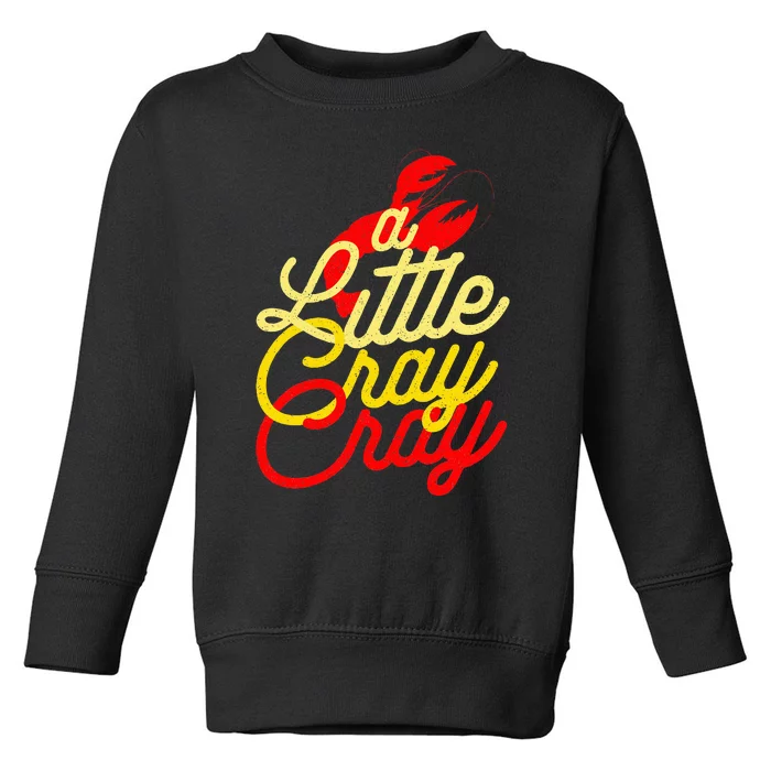 Cajun Crawfish Boil Party A Little Cray Mardi Gras Southern Toddler Sweatshirt