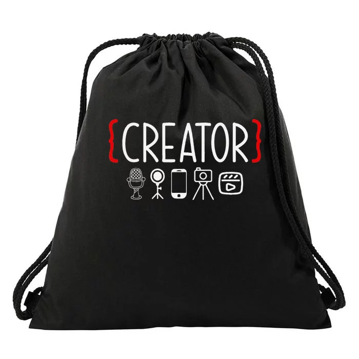 Content Creator Blogger Vlogger Influencer Creator Drawstring Bag