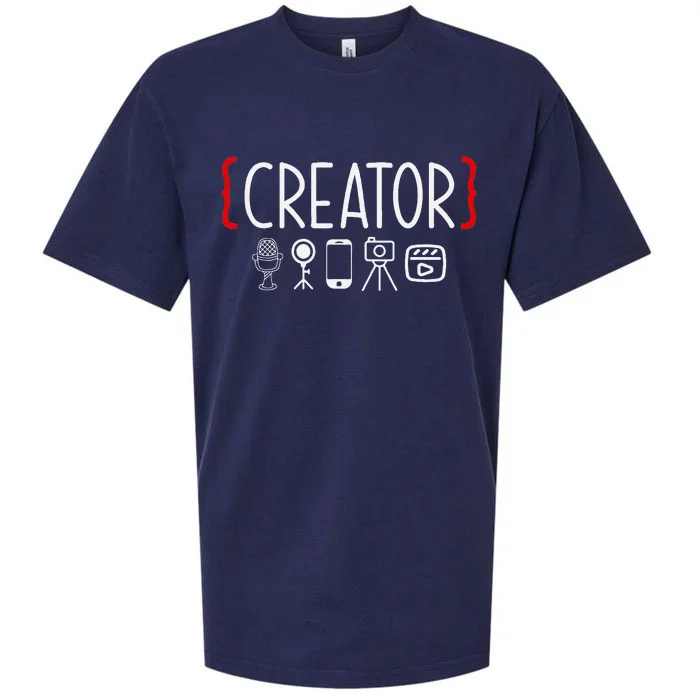 Content Creator Blogger Vlogger Influencer Creator Sueded Cloud Jersey T-Shirt