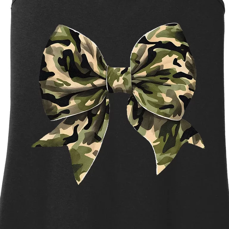 Camo Coquette Bow Hunt Duck Hunting Camouflage Gift Ladies Essential Tank