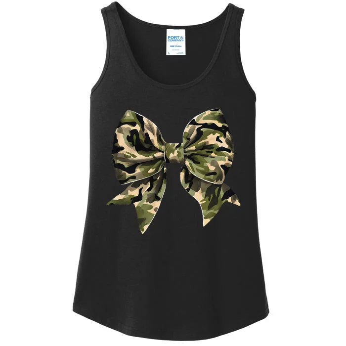 Camo Coquette Bow Hunt Duck Hunting Camouflage Gift Ladies Essential Tank