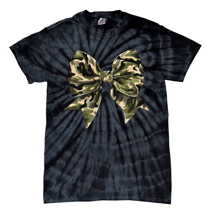 Camo Coquette Bow Hunt Duck Hunting Camouflage Gift Tie-Dye T-Shirt