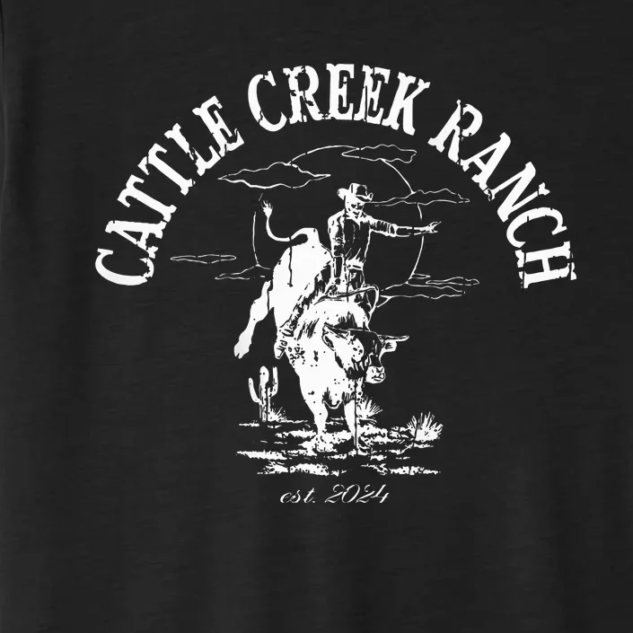 Cattle Creek Bucking Bull Rodeo Logo Graphic ChromaSoft Performance T-Shirt