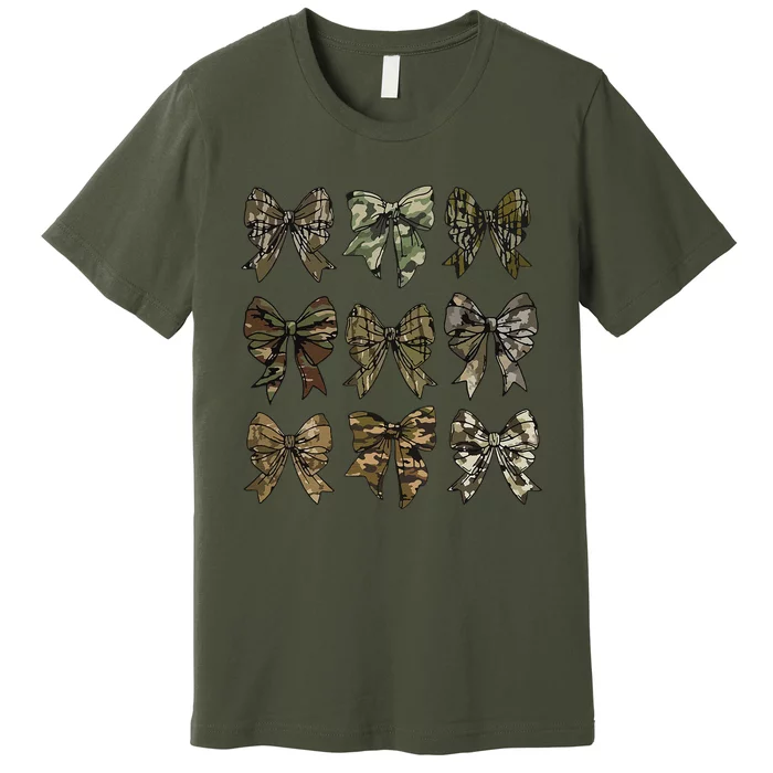 Camo Coquette Bow Duck Hunt Duck Hunting Gift Premium T-Shirt