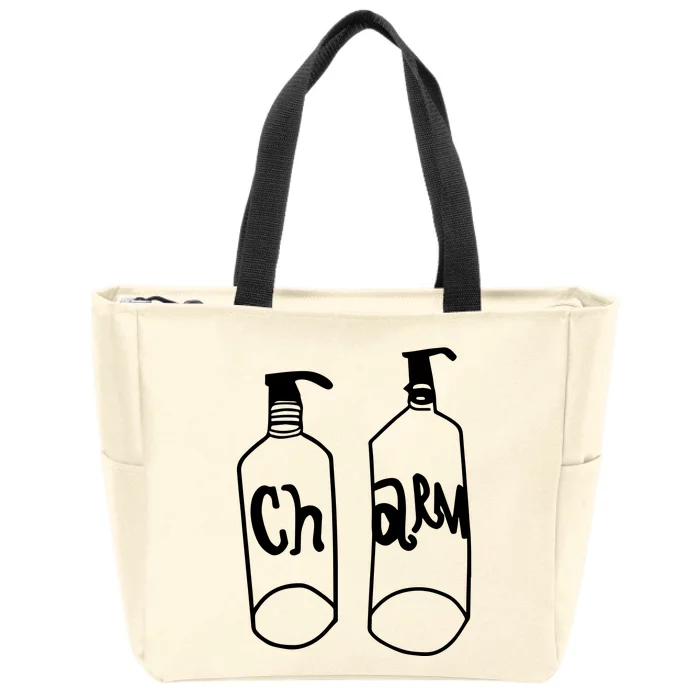 Clairo Charm Bottles Zip Tote Bag