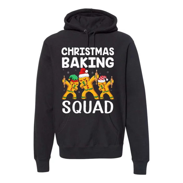 Christmas Cookie baking team squad Dabbing Gingerbread Man Premium Hoodie