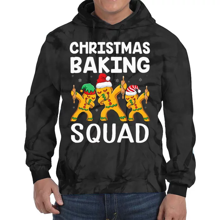 Christmas Cookie baking team squad Dabbing Gingerbread Man Tie Dye Hoodie