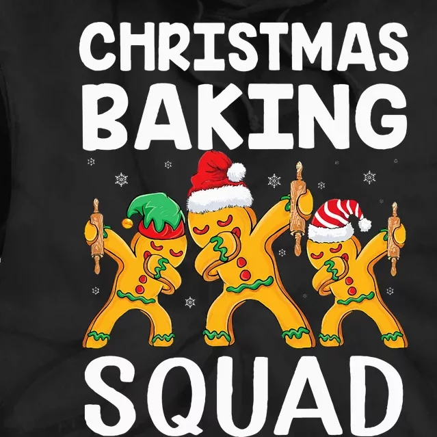 Christmas Cookie baking team squad Dabbing Gingerbread Man Tie Dye Hoodie