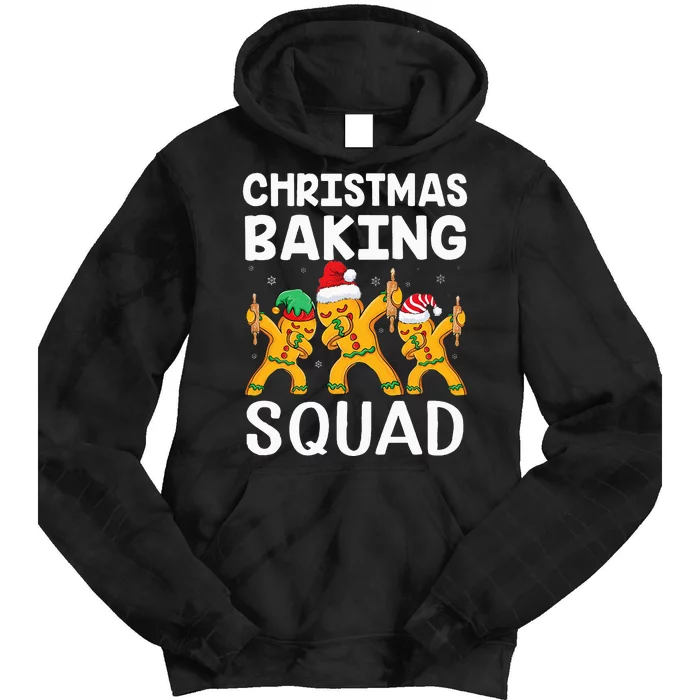 Christmas Cookie baking team squad Dabbing Gingerbread Man Tie Dye Hoodie