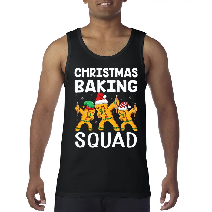 Christmas Cookie baking team squad Dabbing Gingerbread Man Tank Top