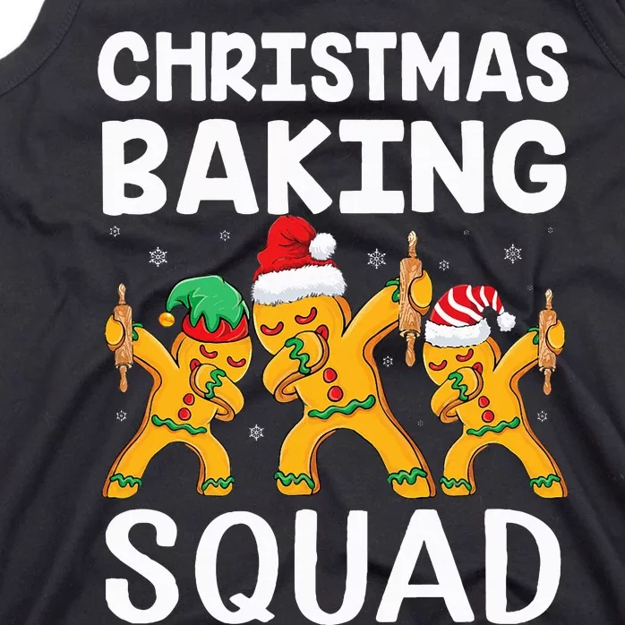 Christmas Cookie baking team squad Dabbing Gingerbread Man Tank Top