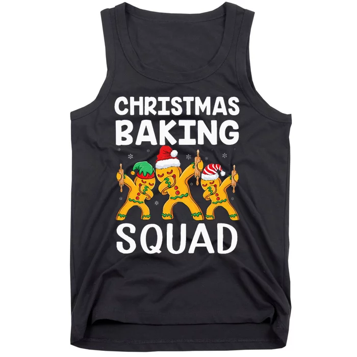 Christmas Cookie baking team squad Dabbing Gingerbread Man Tank Top