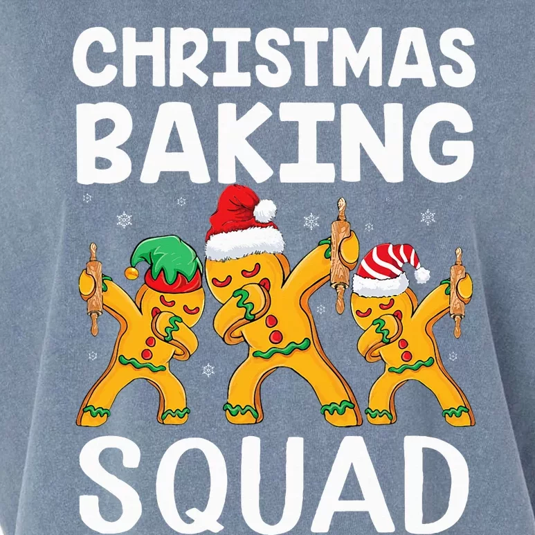 Christmas Cookie baking team squad Dabbing Gingerbread Man Garment-Dyed Women's Muscle Tee