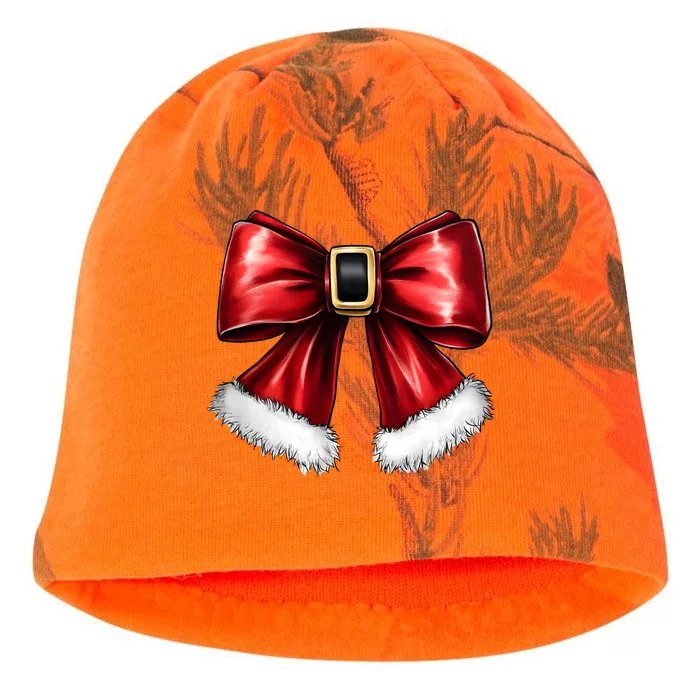 Christmas Coquette Bow Xmas Santa Bow Kati - Camo Knit Beanie