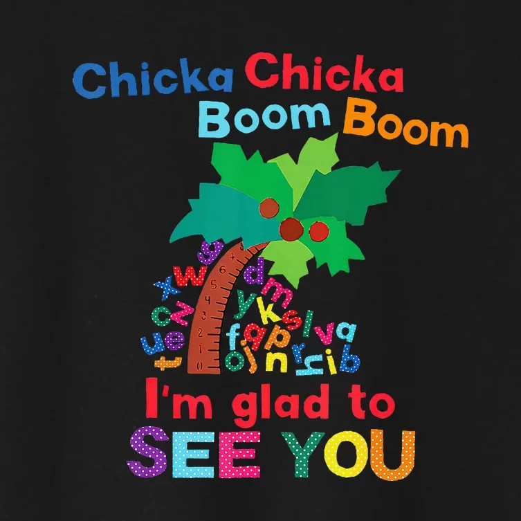 Chicka Chicka Boom Boom IM Glad To See You Women's Crop Top Tee