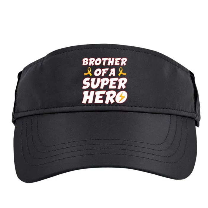 Childhood Cancer Brother Of A Superhero Family Ribbon Adult Drive Performance Visor