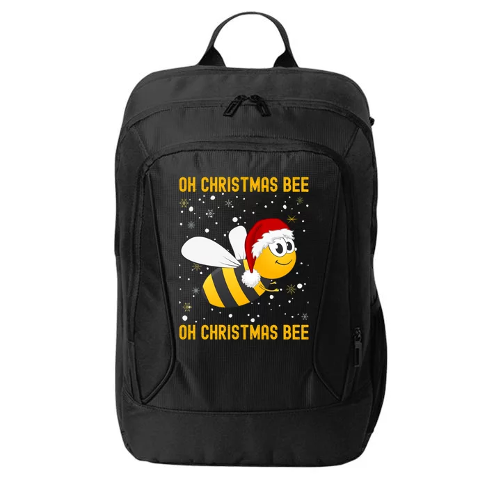 Cute Christmas Bumble Bee Oh Christmas Tree Joke Snow Scene Gift City Backpack