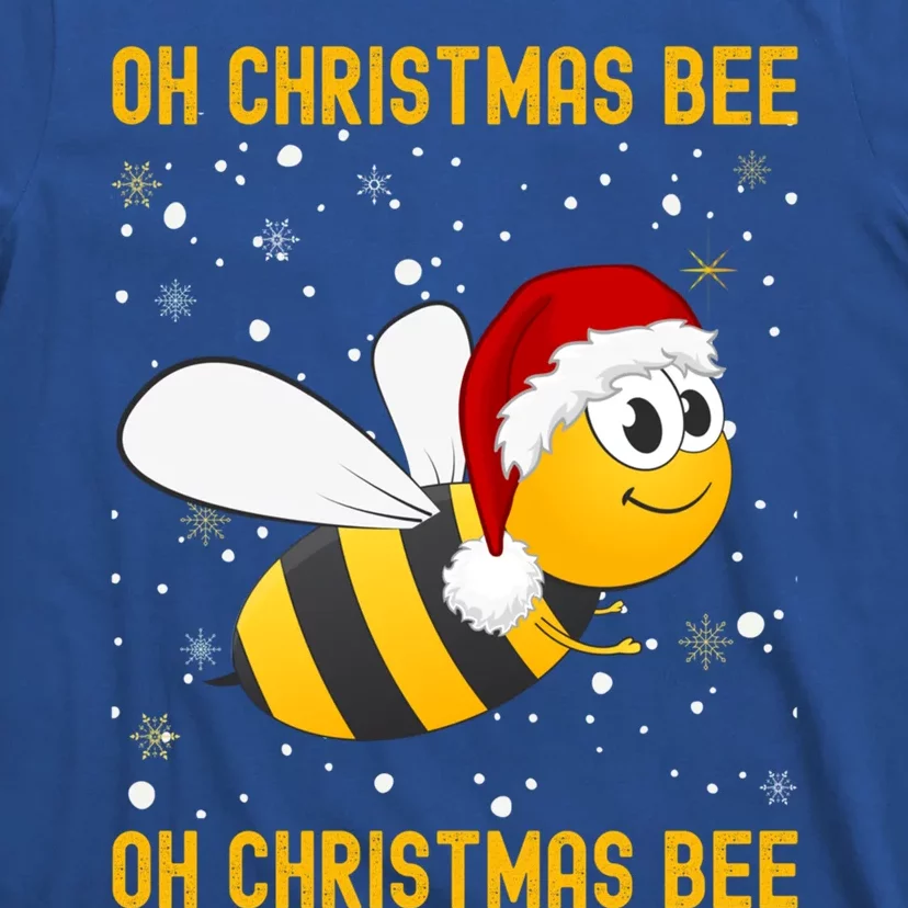 Cute Christmas Bumble Bee Oh Christmas Tree Joke Snow Scene Gift T-Shirt